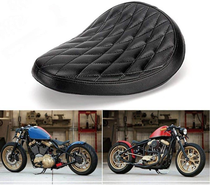 selle moto bobber monoplace vintage sur ressort