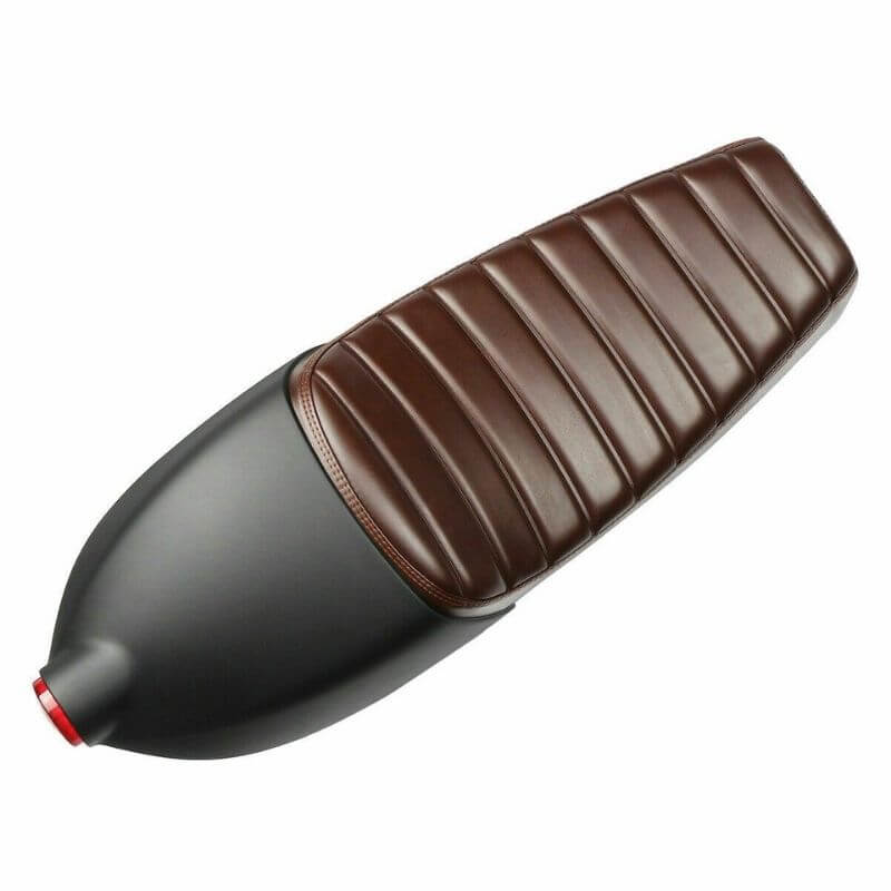 Selle Café Racer avec coque arrière et feu intégré noir mat