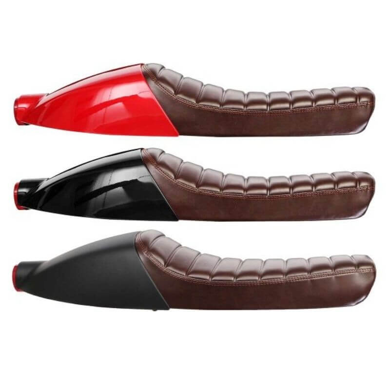 Selle Café Racer avec coque arrière et feu intégré