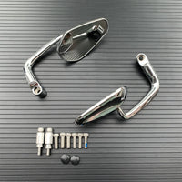 Thumbnail for Rétroviseur embout de guidon moto vintage couleur chrome