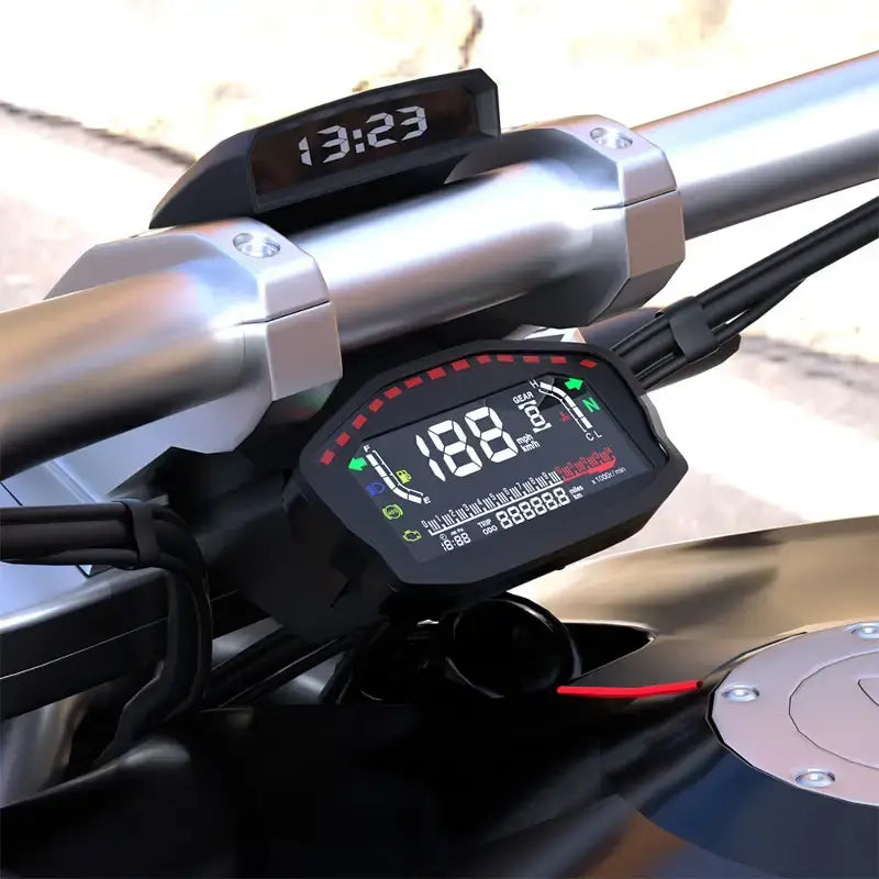 DEWIN Compteur Moto Digital, Compteur Digital Moto Compteur de Vitesse LCD  Numérique Anti-vibration étanche : : Auto et Moto