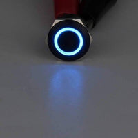 Thumbnail for Bouton poussoir à LED moto bleu