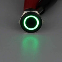 Thumbnail for Bouton poussoir à LED moto vert