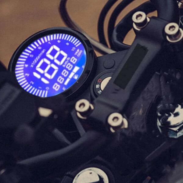 HUIOP Moto Compteur De Vitesse,Compteur de Vitesse mécanique pour Moto Cafe  Racer rétro personnalisé avec indicateur LED odomètre 220 km/h : :  Auto et Moto