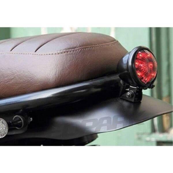 Feu Arrière Universel Pour Moto/VTT - 12V - Lentille Fumée Ou Rouge - LED Haute Luminosité