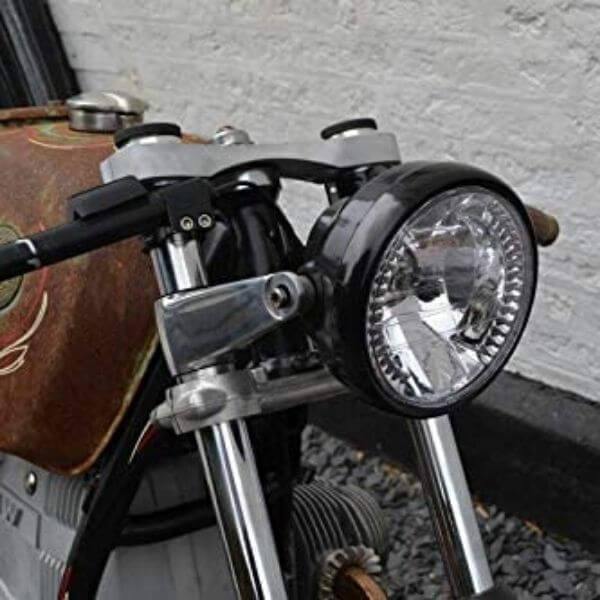 Phare de moto 180mm rond avec clignotants LED intégrés