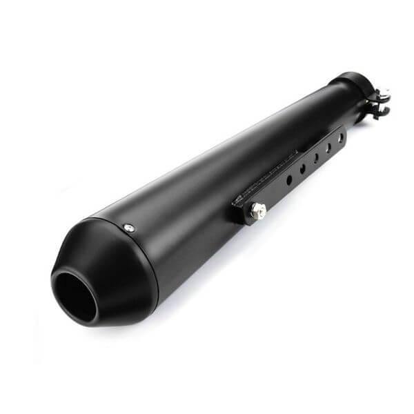 Silencieux D'échappement Megaton Chromé Pour Moto Custom - Longueur 44 Cm, DB Killer Réglable, Réducteurs Inclus