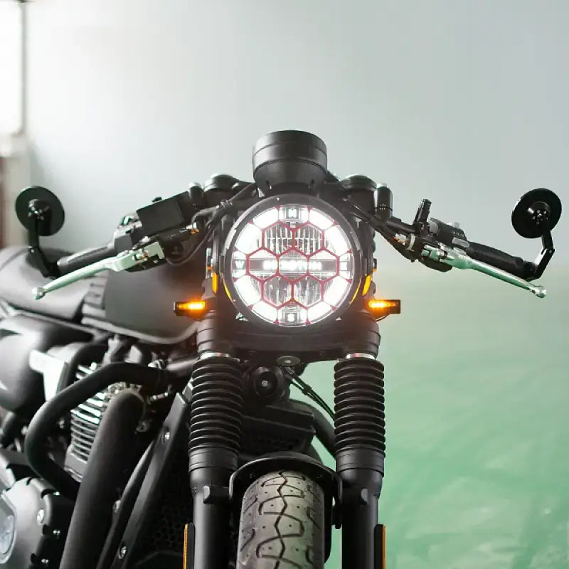 Commodo Guidon Klaxon Clignotant Phare Moto Café Racer Bober Harley Custom