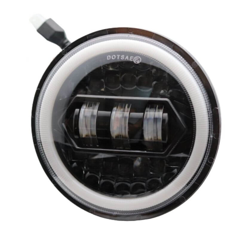 Phares LED Rectangulaires Chromés Pour Moto - Style Rétro Bobber, Faisceau Haut/bas, étanches (2 Pièces)