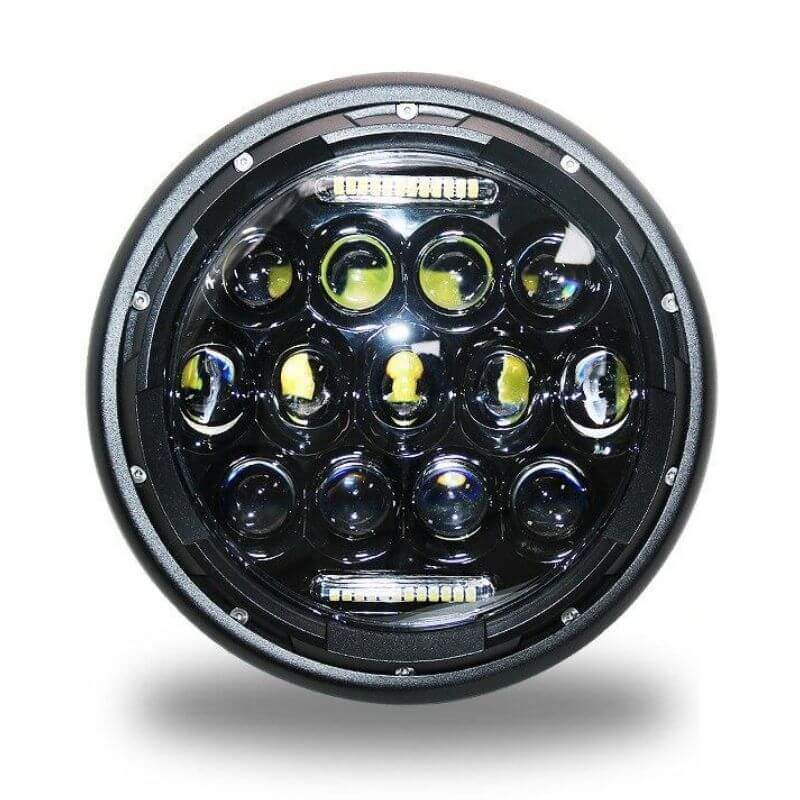 Acheter Nouveau Universel 6.5 phare de moto projecteur LED ronde avec  support pour Harley café Racer