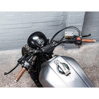 Thumbnail for Poignée Moto Cuir Vintage Marron café racer | moto-scrambler