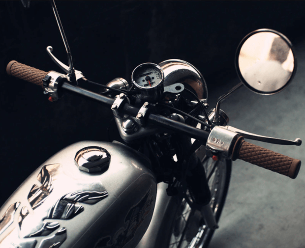 Poignée Moto Vintage Luxe café racer | moto-scrambler
