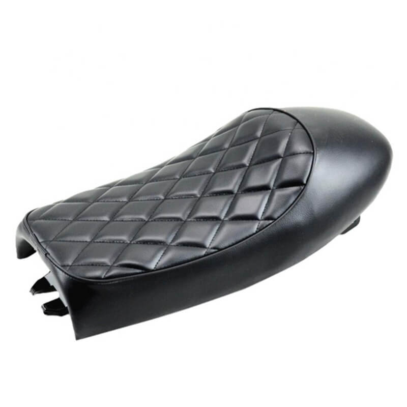 selle café racer cuir noir vintage 