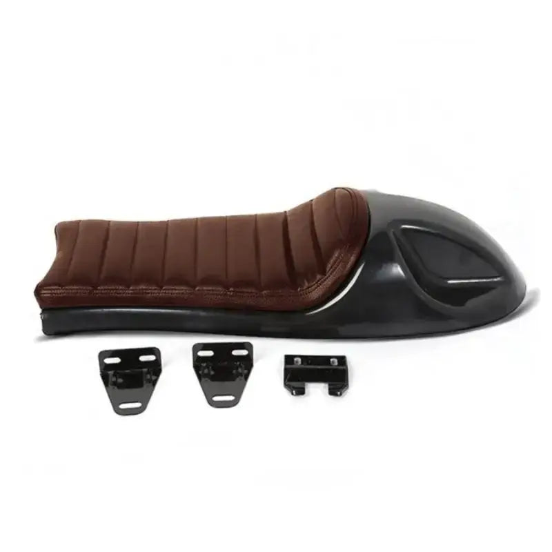 Selle Café Racer avec Coque Racing Marron Fixation