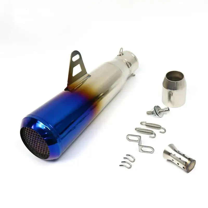 Silencieux Scrambler 800 Inox bleu